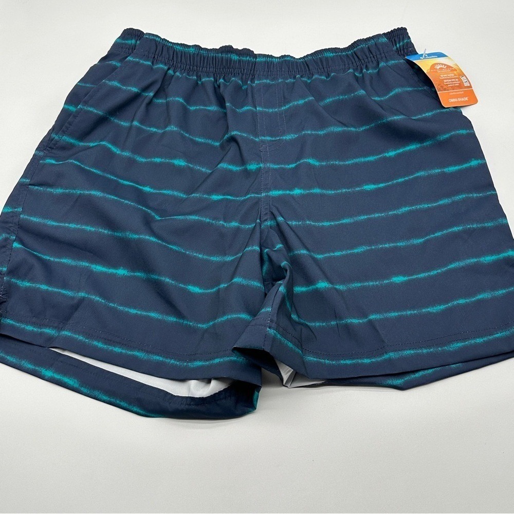 Columbia Aquadale Falls Womens Water Shorts Navy Teal Striped XL4100-467 Size M‎